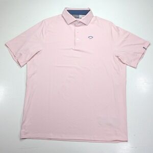 KJUS Soren Solid Polo Mens 52 L Pink Stonebridge Country Club UPF 50+